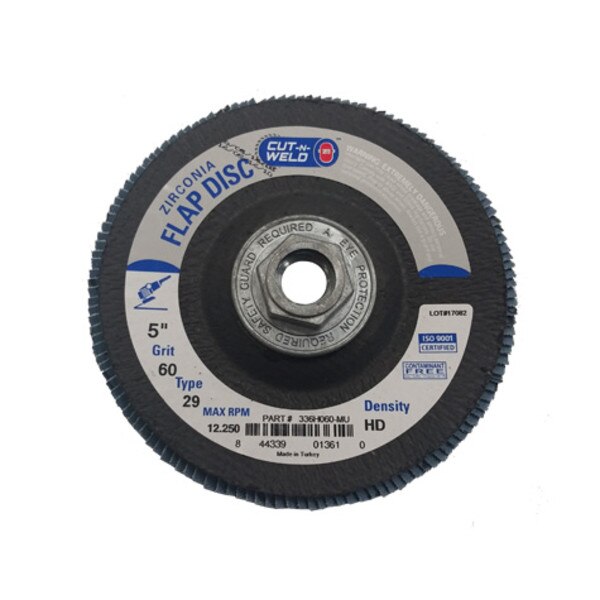 CnwT29 5" Flap Disc Grit 60 Hd Spring Creek Products